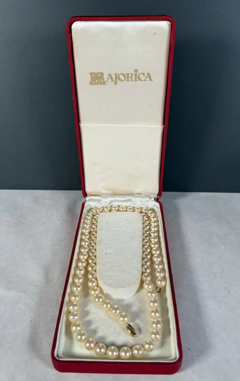 Majorica 14K Pearl Necklace 28